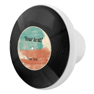 Retro Vinyl Record Music Album Keramikknauf