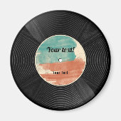Retro Vinyl Record Music Album Magnet (Vorne)
