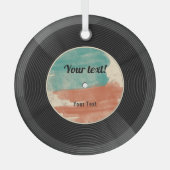 Retro Vinyl Record Music Album Ornament Aus Glas (Vorderseite)