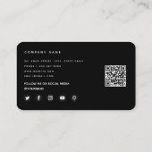 Retro Vinyl Record Music Deejay Disk Jokey DJ Visitenkarte (Rückseite)