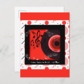 Retro Vinyl Record Music klingt bei Ihnen besser Postkarte (Vorne/Hinten)