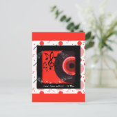 Retro Vinyl Record Music klingt bei Ihnen besser Postkarte (Stehend Vorderseite)