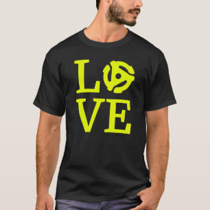 Retro Vinyl Record Music LIEBE 45 RPM Adapter T-Shirt