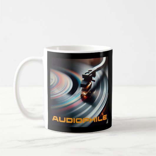 Retro Vinyl Record, Music Lover Kaffeetasse (Links)