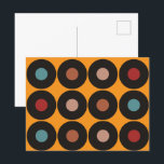 Retro Vinyl Record Music Postkarte<br><div class="desc">Retro Vinyl Record Musik Postcard Original-Design von Nisha Prabhu. Mit unserer Retro Vinyl Record Music Postcard erfassen Sie das Wesen der Nostalgie! Diese Postkarte ist perfekt für Musikliebhaber und Vintage Liebhaber geeignet und bietet eine wunderschön gestaltete Illustration klassischer Vinyl-Platten, die an das goldene Zeitalter der Musik erinnert. Die Farbenpracht und...</div>