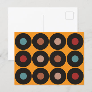 Retro Vinyl Record Music Postkarte