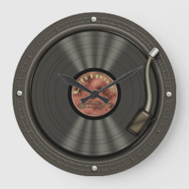 Retro Vinyl Record Music Wall Clock Große Wanduhr