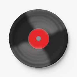 Retro Vinyl Record Party 1950er-Jahre Music Paper Pappteller