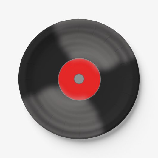 Retro Vinyl Record Party 1950er-Jahre Music Paper  Pappteller (Vorderseite)