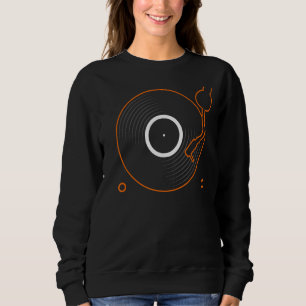 Retro Vinyl Record Player 70 80 Vintag Music Gra Sweatshirt