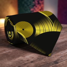 Retro Vinyl Record Pop Culture Necktie Necktie Tie Krawatte