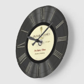 Retro Vinyl Record Printing Große Wanduhr (Winkel)
