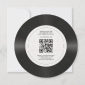 Retro Vinyl Record QR Code Hochzeit Einladung (Rückseite)