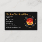 Retro Vinyl Record Store 45 RPM Thema Visitenkarte (Vorderseite)