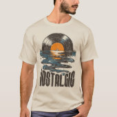 Retro Vinyl Record Sunset T-Shirt (Vorderseite)