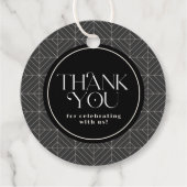 Retro Vinyl Record Tan Abschluss Geschenkanhänger (Rückseite)