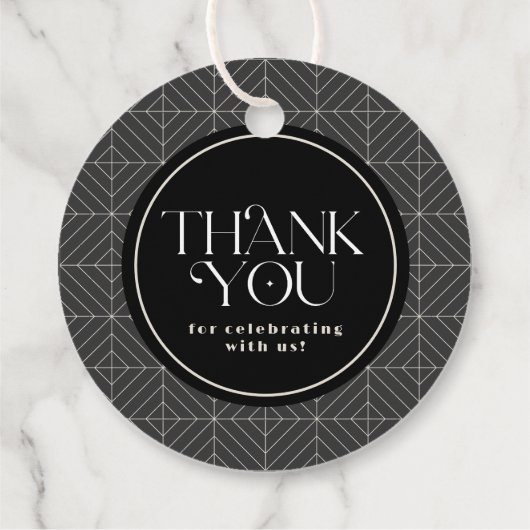 Retro Vinyl Record Tan Abschluss Geschenkanhänger (Rückseite)