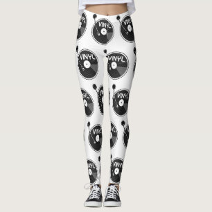 Retro Vinyl Record-Turntable Leggings