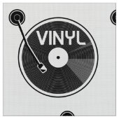 Retro Vinyl Record-Turntable Stoff (Nahaufnahme)