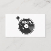 Retro Vinyl Record-Turntable Visitenkarte (Vorderseite)
