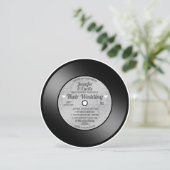 Retro Vinyl Record Wedding Einladung (Stehend Vorderseite)