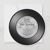 Retro Vinyl Record Wedding Einladung (Vorderseite)