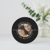 Retro Vinyl Record Wedding FOTO SAVE THE DATE (Stehend Vorderseite)