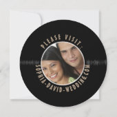 Retro Vinyl Record Wedding FOTO SAVE THE DATE (Rückseite)
