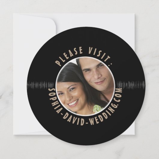 Retro Vinyl Record Wedding FOTO SAVE THE DATE (Rückseite)