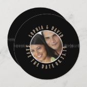 Retro Vinyl Record Wedding FOTO SAVE THE DATE (Vorne/Hinten)