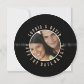 Retro Vinyl Record Wedding FOTO SAVE THE DATE (Vorderseite)