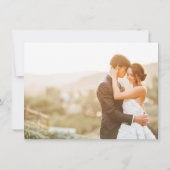 Retro Vinyl Record Wedding Foto Vielen Dank Dankeskarte (Rückseite)