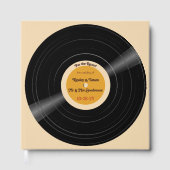 Retro Vinyl Record Wedding Gästebuch (Vorderseite)