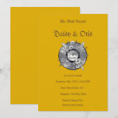 Retro Vinyl Record Wedding Invitation 70s Boho Einladung (Vorne/Hinten)