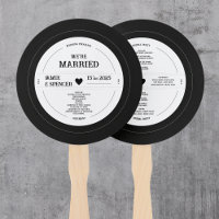 Retro Vinyl Record Wedding Program