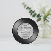 Retro Vinyl Record Wedding Save the Date Einladung (Stehend Vorderseite)