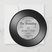 Retro Vinyl Record Wedding Save the Date Einladung (Vorderseite)