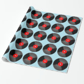 Retro Vinyl Record Wrapping Paper Geschenkpapier (Ungerollt)