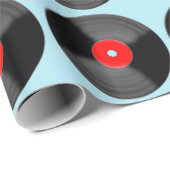 Retro Vinyl Record Wrapping Paper Geschenkpapier (Rolleneckpunkt)