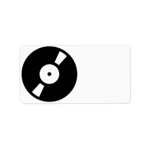 Retro-Vinyl-Schallplatte Adressaufkleber