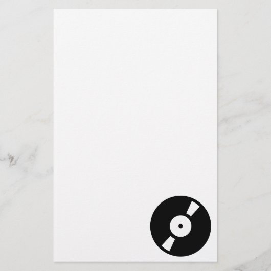 Retro-Vinyl-Schallplatte Briefpapier (Vorderseite)