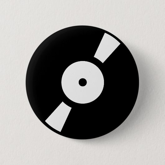 Retro-Vinyl-Schallplatte Button (Vorderseite)
