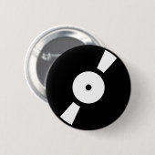 Retro-Vinyl-Schallplatte Button (Vorne & Hinten)