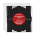 Retro-Vinyl-Schallplatte l moderne Hochzeitseinlad