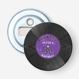 Retro-Vinyl-Schallplatte Rock N Roll Lila Geburtst Flaschenöffner