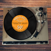 Retro-Vinyl-Schallplatte Rock N Roll Orange Geburt