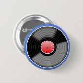 Retro-Vinyl-Schallplatten-Anstecker Button (Vorne & Hinten)
