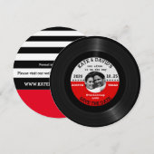 Retro-Vinyl-Schallplatten-Foto Save-The-Date-Vorla Save The Date (Vorne/Hinten)