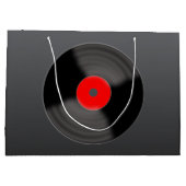 Retro-Vinyl-Schallplatten-Geschenktasche Große Geschenktüte (Rückseite)