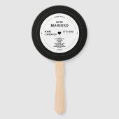 Retro-Vinyl-Schallplatten-Hochzeitsprogramm Fächer (Vorderseite)